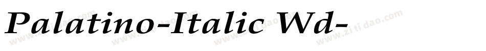 Palatino-Italic Wd字体转换
